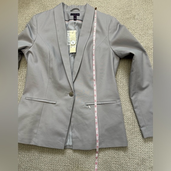 Long Tall Sally Blazer, Silver Gray, size 10 - Picture 3 of 11